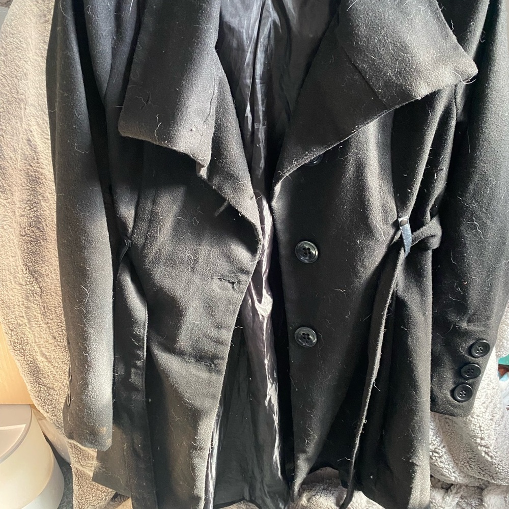 Stylish Black Pea Coat